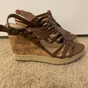 Maurice’s Brown Wedge Sandals